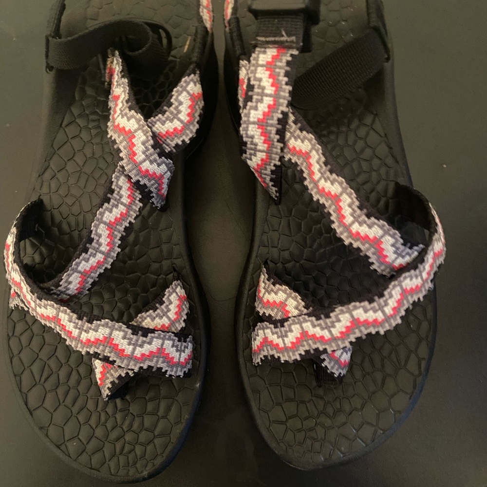 Chaco sandals multi color: Red/GrayWhite. Practically new; very little wear.